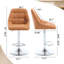 Ensemble de 2 tabourets de bar avec repose-pieds et base pivotante réglable en hauteur
