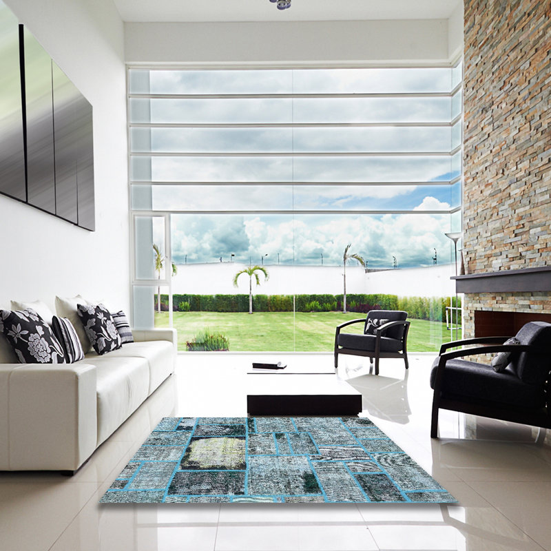 Abstract Indoor Rug, Square 5'