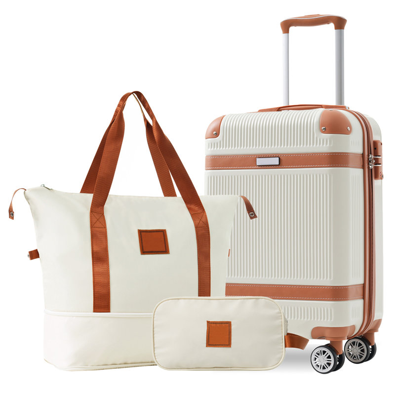 Hardshell Luggage Set 3-Piece, Cream