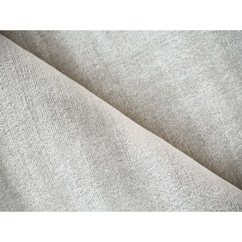 Velutto Modern Handmade Silky Nylon, Light Silver Area Rug, Rectangle 4' x 6'
