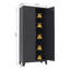 Armoire garde-manger moderne 71 po, armoire de rangement en métal avec portes et tablettes réglables pour la chambre à coucher, le salon et la cuisine-2037888996