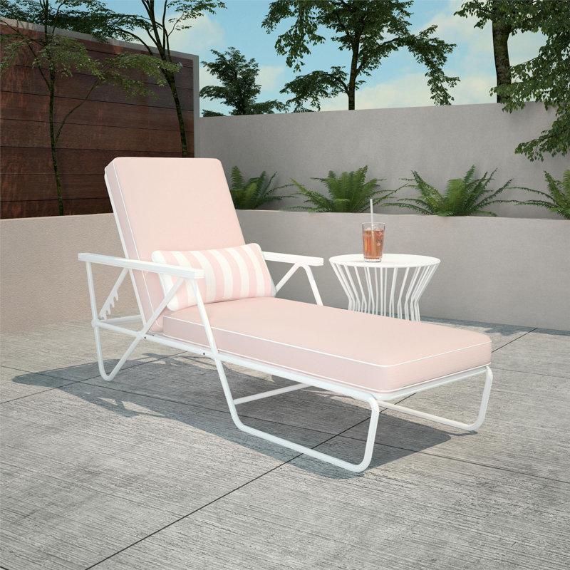 Maurese 212.1cm Long Reclining Single Chaise with Cushions