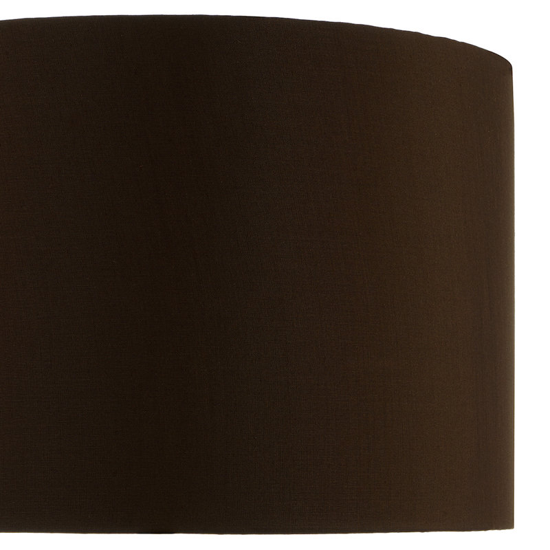 24cm H Silk Drum Lamp Shade in Brown