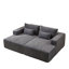 Méridienne surdimensionnée de 87 pouces, sans assemblage requis, causeuse en peluche nuage avec deux repose-pieds amovibles pour un confort intérieur-1381105800