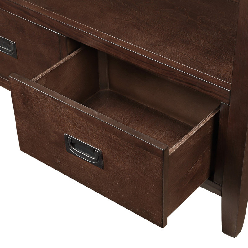 Tevrat Vintage Console Table | 4 Drawers & Open Shelf | Solid Pine Wood & MDF | Classic Style with Spacious Storage | Living Room/Entryway Sofa Table