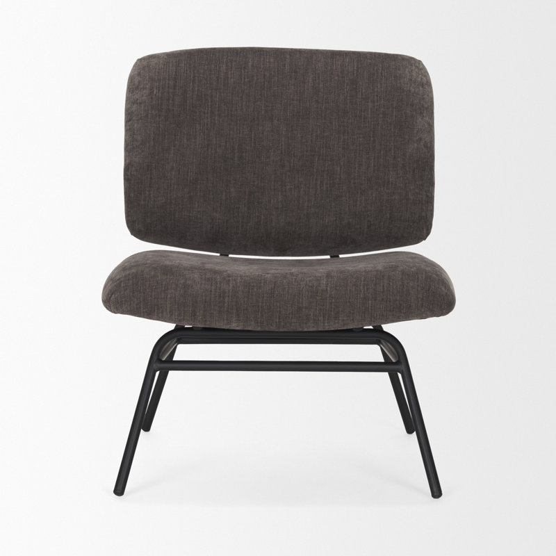 Fauteuil d'appoint Katzue, Mélange de polyester gris anthracite