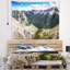 Tapisserie panorama à montagnes en polyester avec accessoires suspendus inclus-28490110