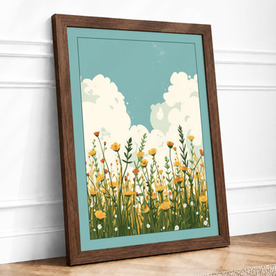 Summer Meadow Modern - Framed Print