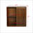 Mid Century Sideboard with 2 Sliding Doors &amp; Solid Wood Strips | Spacious Storage | Outlet Hole | Walnut Brown | MDF