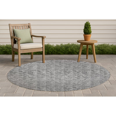 Tapis d'extérieur à chevrons antidérapant