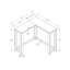 Table d'appoint de salon, console de coin d'entrée étroite en stratifié noir, table transitionnelle à 2 étagères pour l'organisation à la maison, la décoration, la fonction et l'espace de rangement pratique