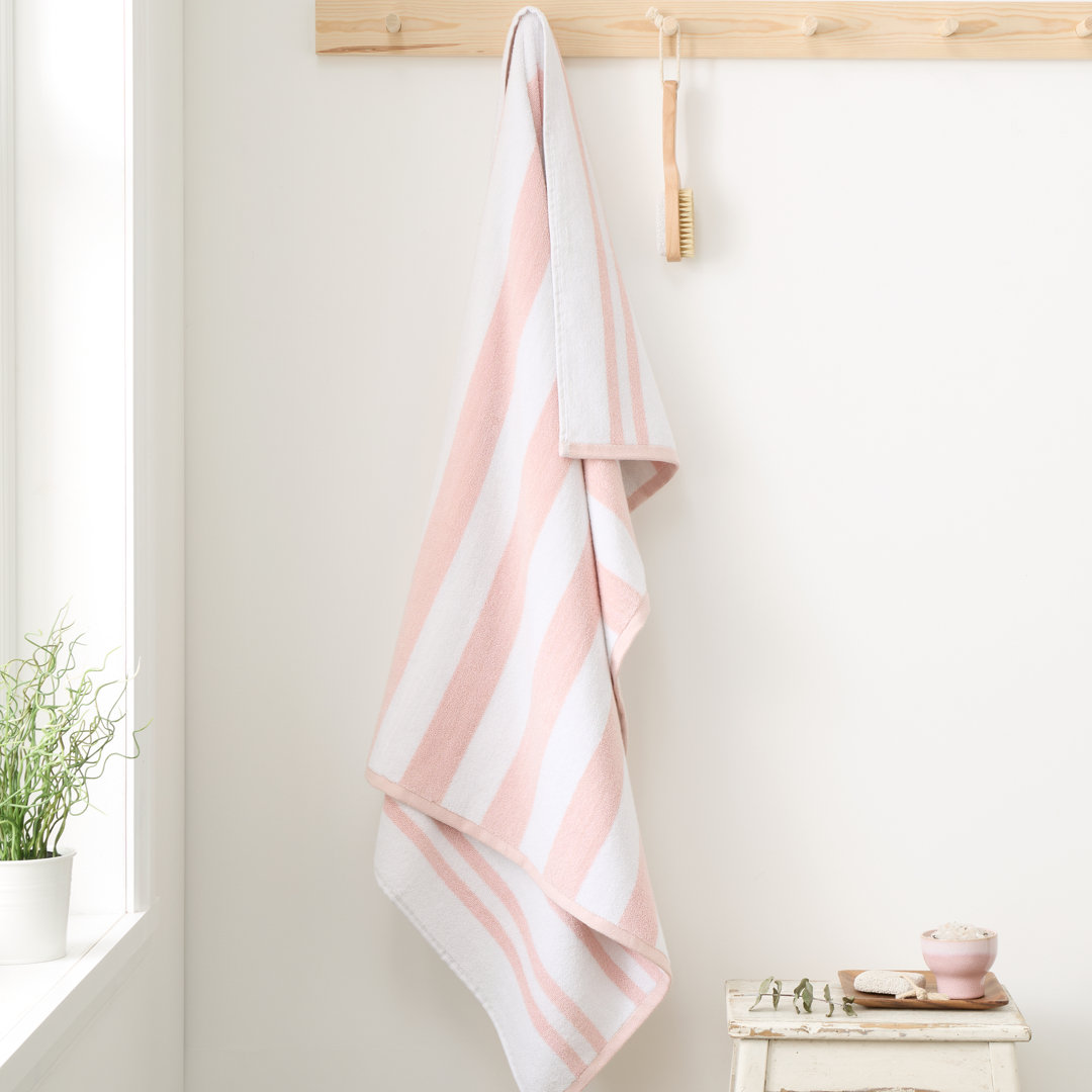 Reversible Stripe Jacquard 100% Cotton Bath Sheet