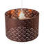 Chocolate Brown Cotton Fabric Lamp Shade With Geometric Arch Pattern By 