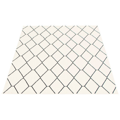 Tapis blanc / bleu marine Esliabeth