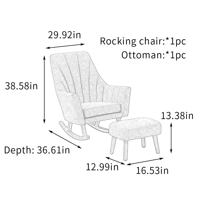 Chaise berçante simple avec coussin épais