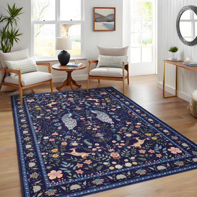 Tapis d'intérieur antidérapant lavable pour le salon, la salle à manger et la chambre à coucher