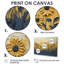 «Paint Effect On Golden Glow Sunflowers I» - art mural tournesols-1016567415-1016567416-1016567421
