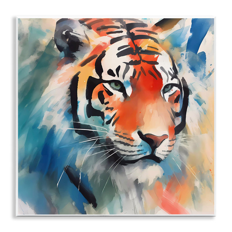Bold Modern tiger Wall Plaque Art by Walker Noble