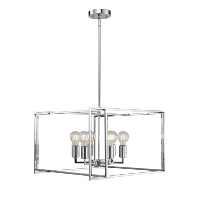 Lustre rectangulaire unique à 6 lumières Legge