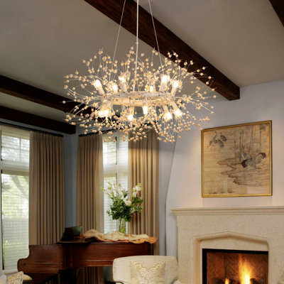 Geetika Dimmable Wagon Wheel Chandelier