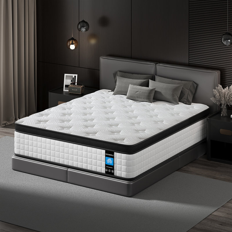 10 Or 12 Inch Hybrid Mattress – Twin/Full/Queen – Gel Memory Foam And Wrapped Pocket Spring – Back Pain Relief – Motion Isolation – Enhanced Edge Support – Medium Firm (6.5-7/10) – Certipur-US – Bed In A Box
