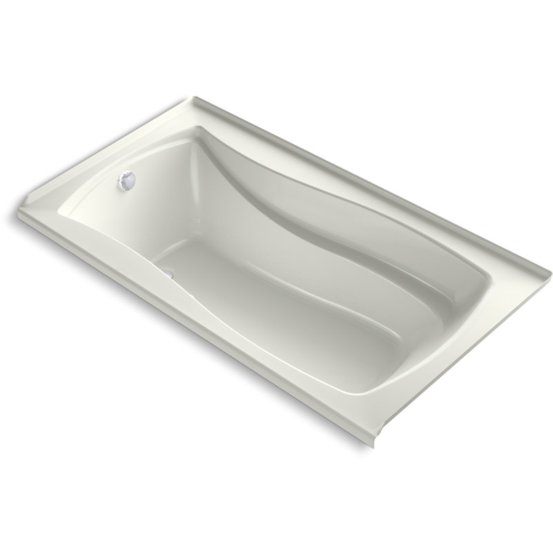 Baignoire à massage à bulles avec drain à gauche 66 po x 36 po Mariposa, Dune, Droite