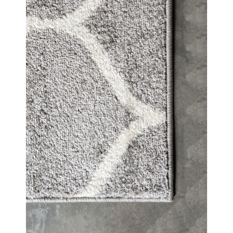 Tapis gris clair Lllan, Carré 7 pi 10 po