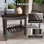 Banc de douche multifonctionnel en PEHD Outsunny, tabouret gris foncé avec poignée et tablette inférieure, double usage intérieur / extérieur
