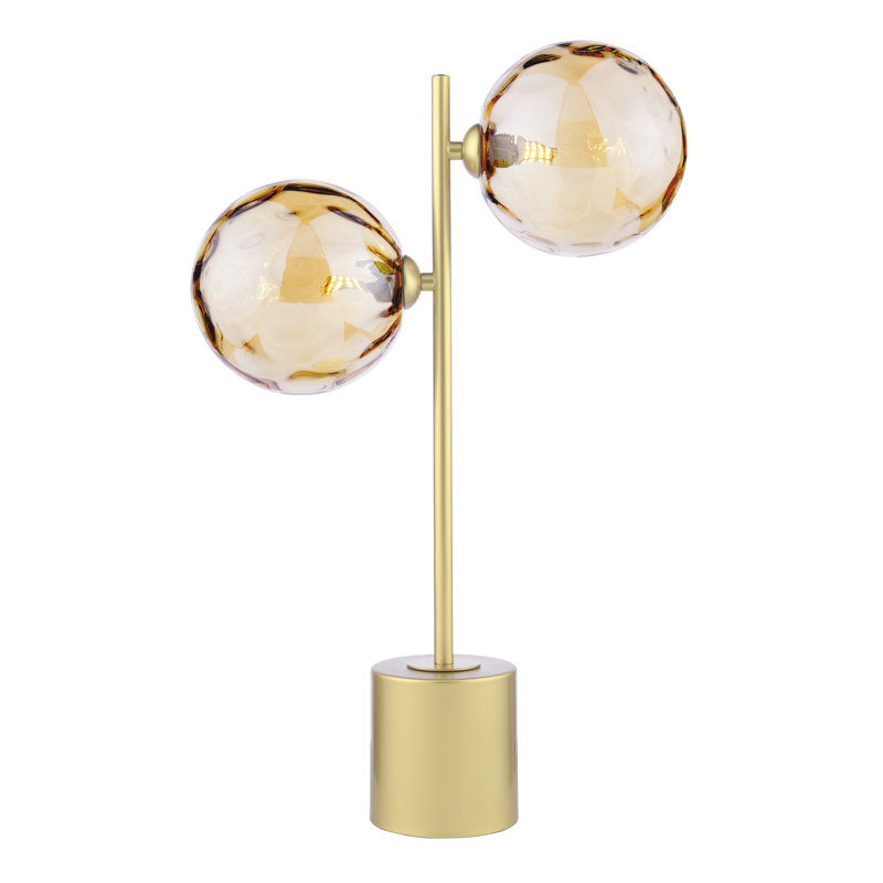 Metal Table Lamp Lamp, Brass, Champagne, 48 cm H x 32 cm W x 28 cm D