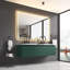 Miroir de salle de bain 84 po x 48 po à DEL avec façade et rétroéclairage, miroir de meuble-lavabo mural avec cadre en aluminium, antibuée, mémoire, 3 couleurs, gradation continue-1026807905-1026807824