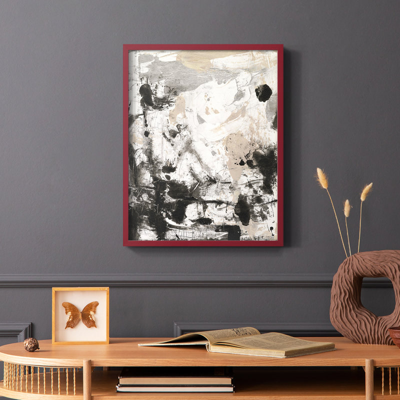 Disarray I Framed Print - Solid Wood, White, 28" H x 22" W