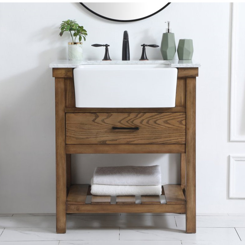 Meuble-lavabo simple 30 po Pelaghia, Bois flotté