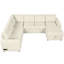 Ensemble modulaire en U avec lit escamotable et méridienne de rangement supplémentaire de couleur beige pour la maison