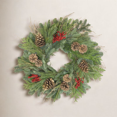22" Handcrafted Pinecone Christmas Wreath