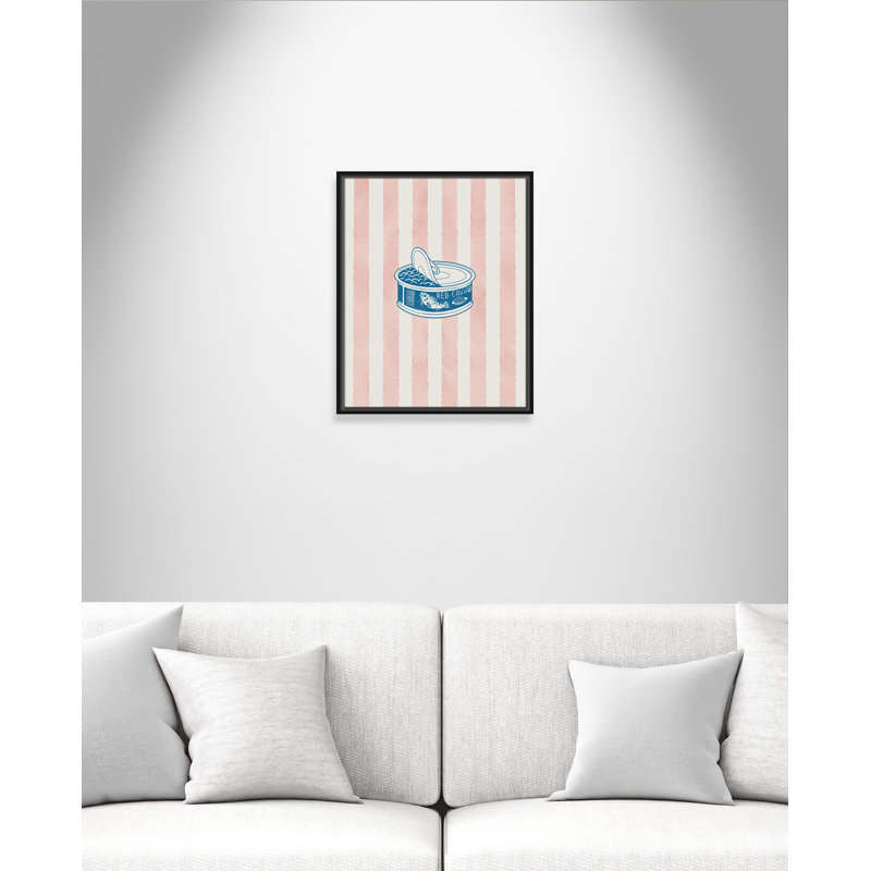 Red Caviar Print by Marcus Prime, Black Floater, 17.5'' W x 21.5'' H