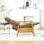 Fauteuil inclinable pour la maison - Fauteuil inclinable réglable avec revêtement en bois massif-1900616478