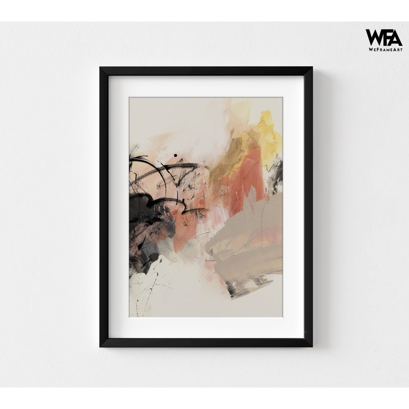 Abstrait orange, art mural orange surdimensionné, art mural abstrait, H 10 po x l 8 po, Noir