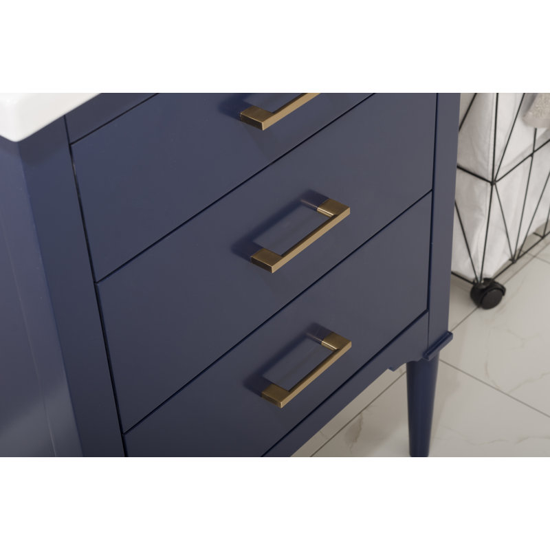 Ensemble de meuble-lavabo simple 24 po Gwenda, Bleu