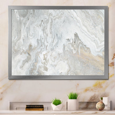 Liquid Art Waves In Shades IV - Print on Canvas