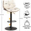 Swivel Upholstered Adjustable Height Counter Stool-734979752