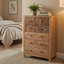 Commode 5 tiroirs en bois massif