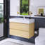 36 po W Meuble-lavabo mural simple avec lavabo blanc-106951686