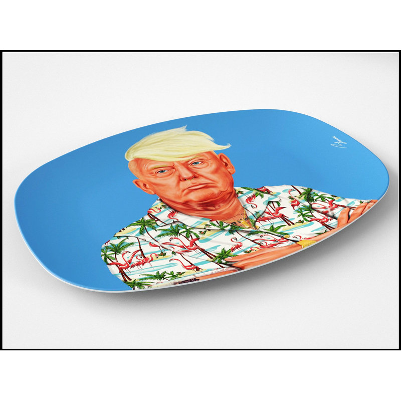 Plateau de service de 10 po x 14 po Donald, idée de cadeau politique unique pour des occasions spéciales et un usage quotidien