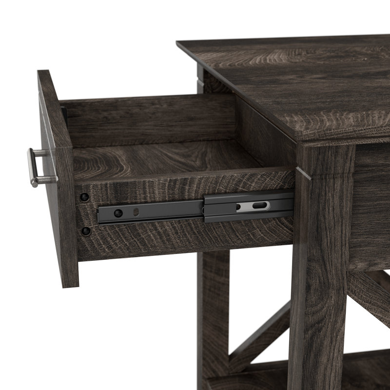 Table basse avec rangement Huckins, Hickory gris foncé