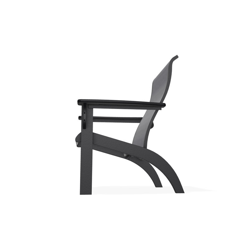 Adirondack MGP Polymer Outdoor Lounge Chair, Black, Alloy Sunbrella®