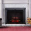 Pare-étincelles en fer noir mat - Bloque les risques d'incendie, H 31,29 po x l 39,08 po