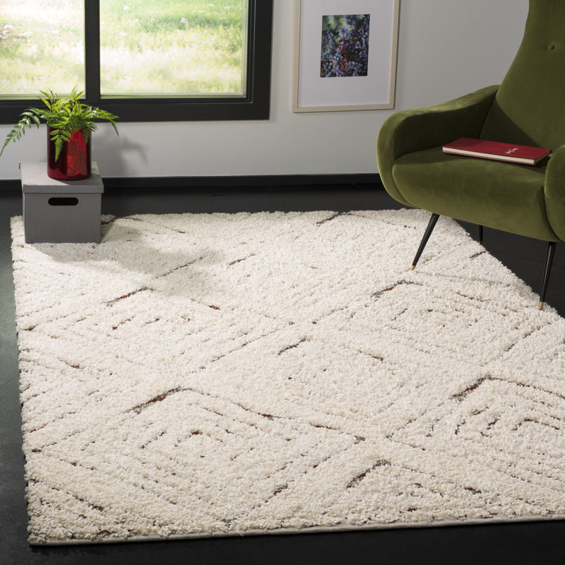 Tapis à poils longs Desousa Santorini, Rectangle 4 pi x 6 pi