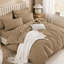 Ensemble d'édredon pour grand lit Andency vert foncé - 7 pièces Ensembles d'édredon pour grand lit, ensemble de lit léger uni avec édredon, draps, taies d'oreiller et taies décoratives-124612820-124612830
