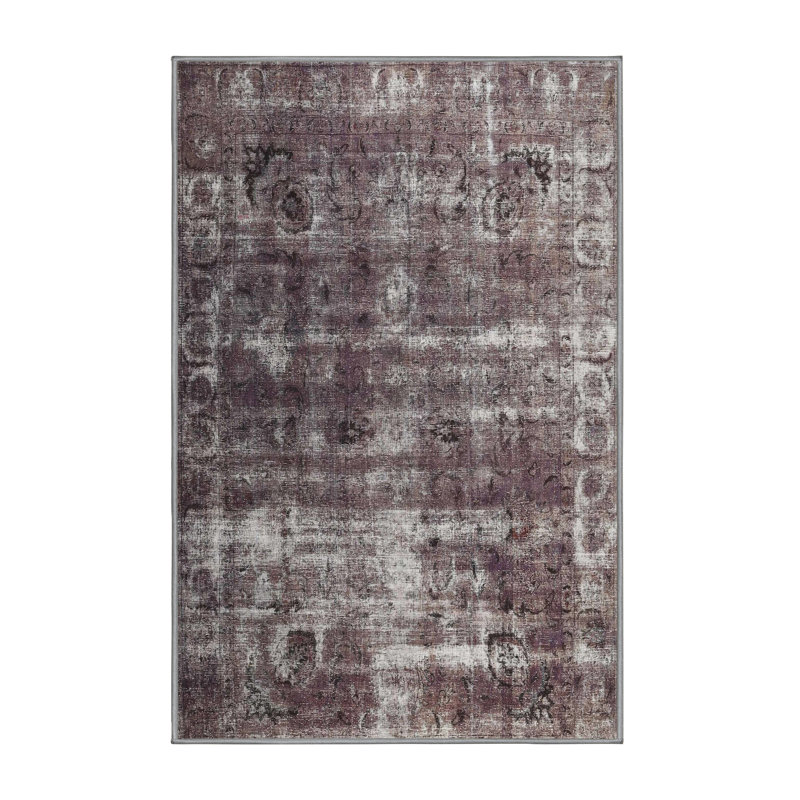 Tapis contemporain gris, Rectangle 6 pi x 9 pi