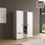 Hinged door wardrobe Narai with mirror, handle -less look MADE IN GERMANY-104201205-104828612